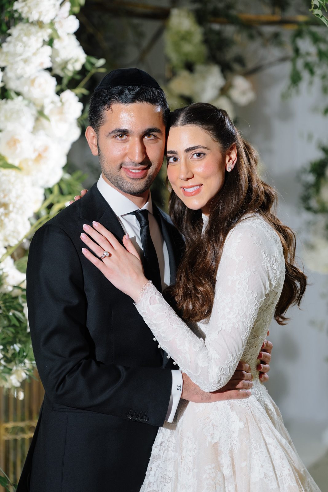 Adina and David in the rose garden