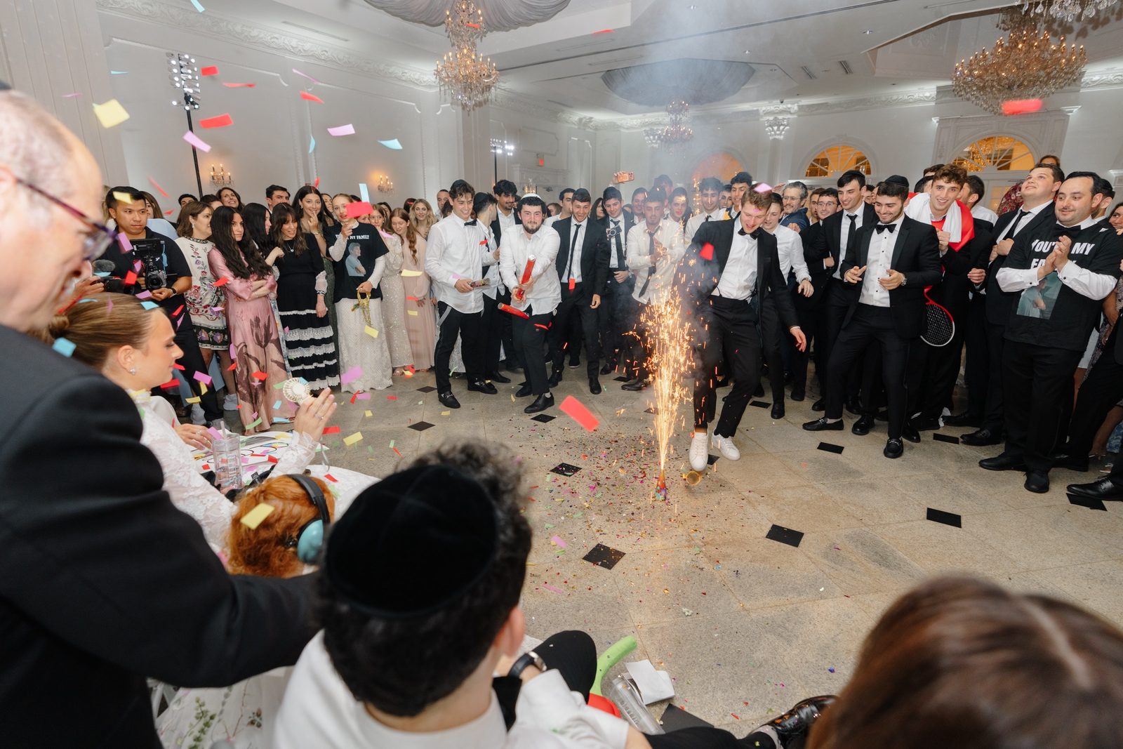 Sparklers on the dance floor