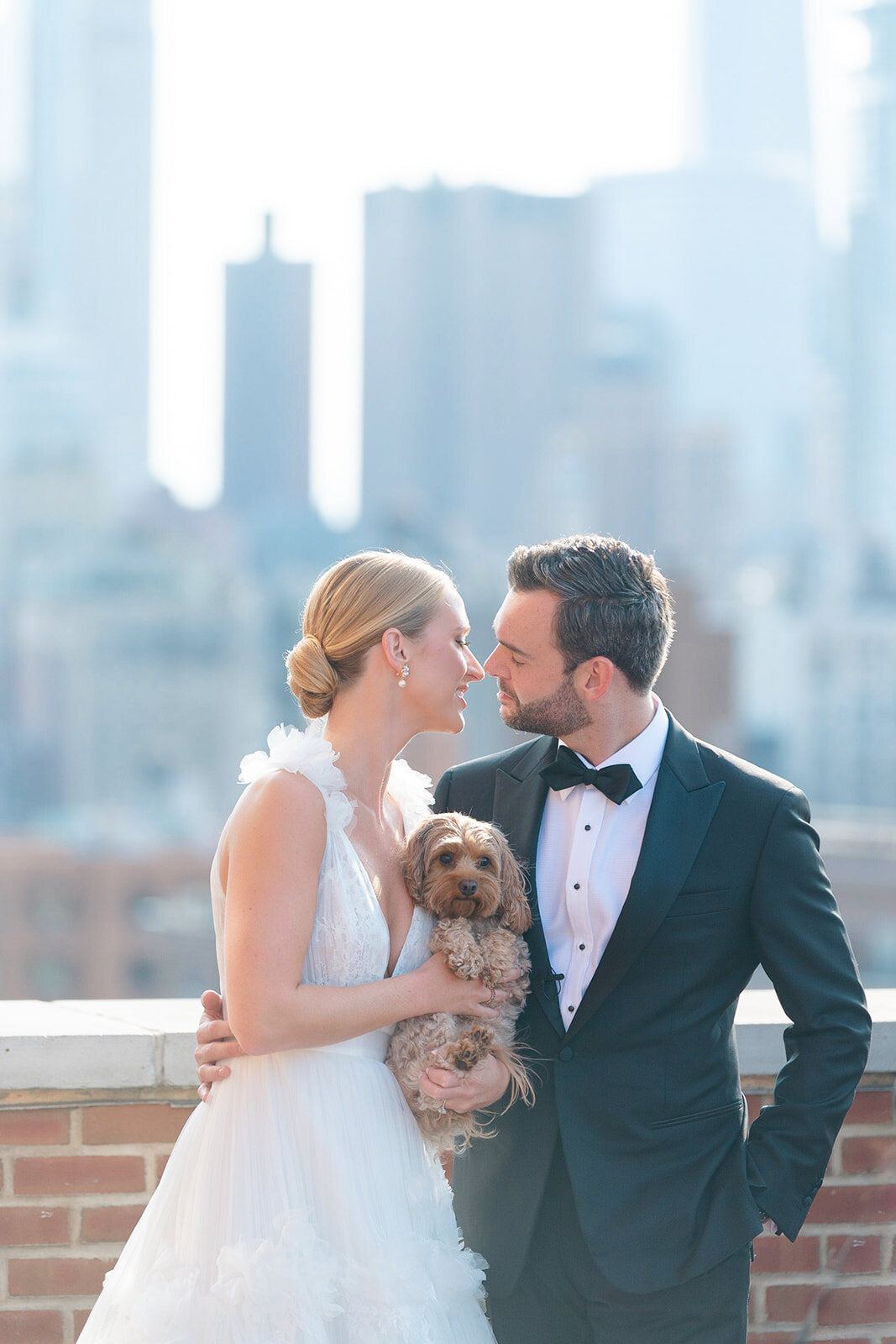 A Rooftop First Look and a Fireplace Ceremony at The Bowery Hotel: Ashley & Kendall
