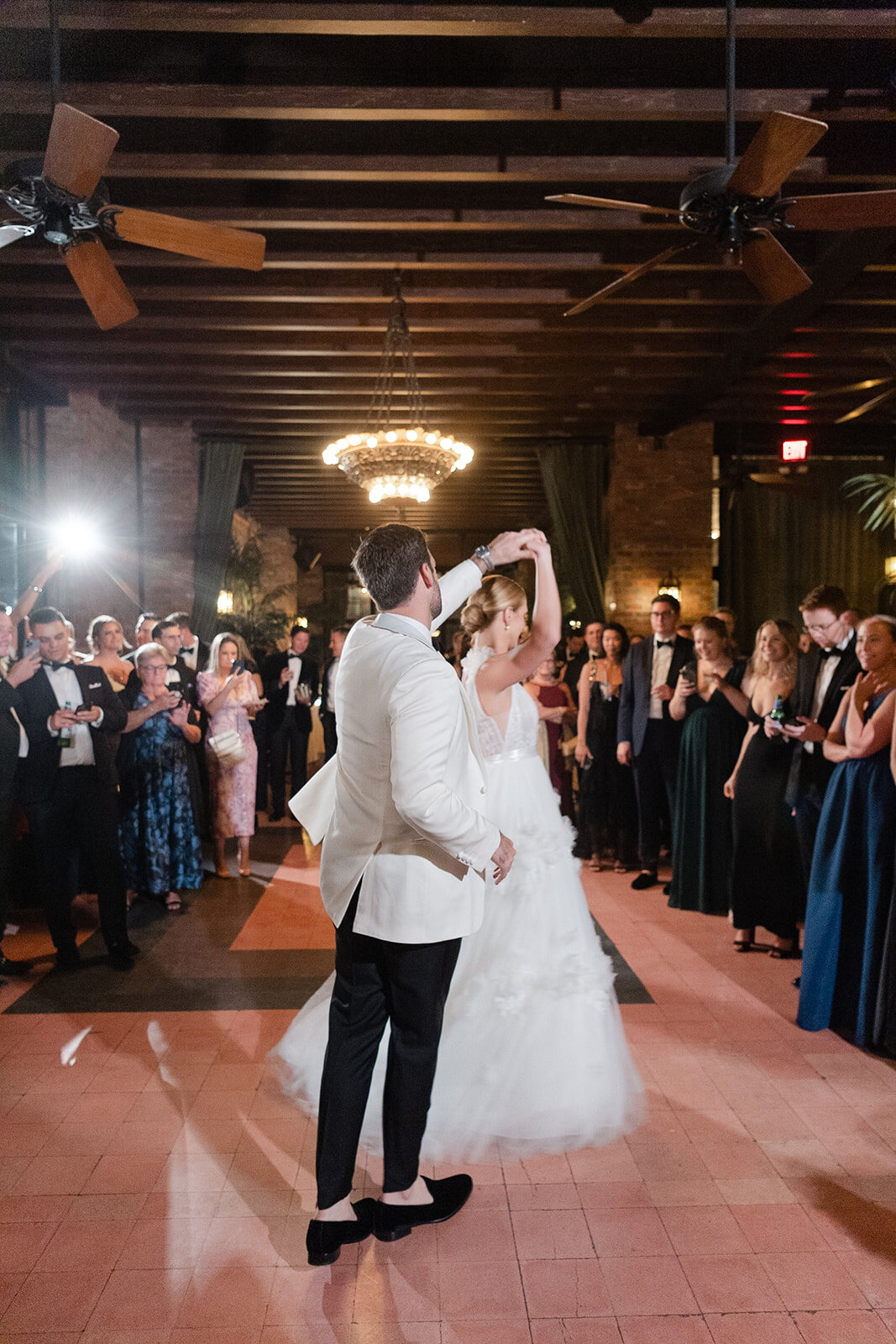 Ashley and Kendall’s first dance under the chandelier