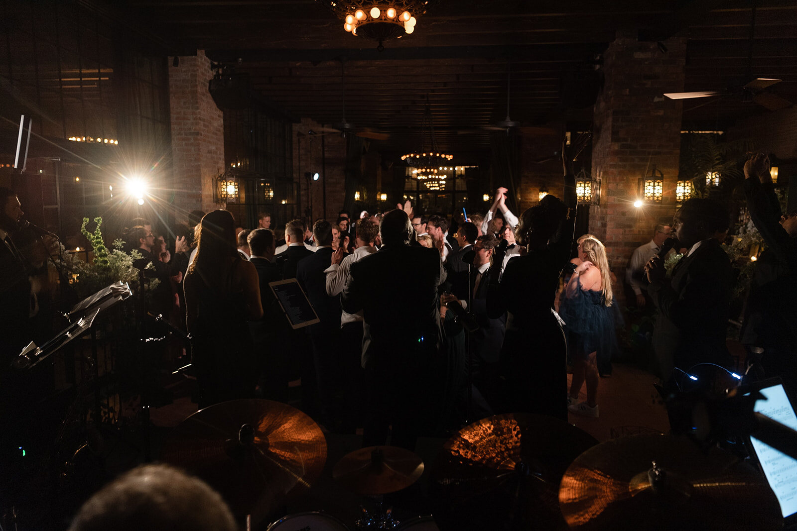 The dance floor still full late in the night