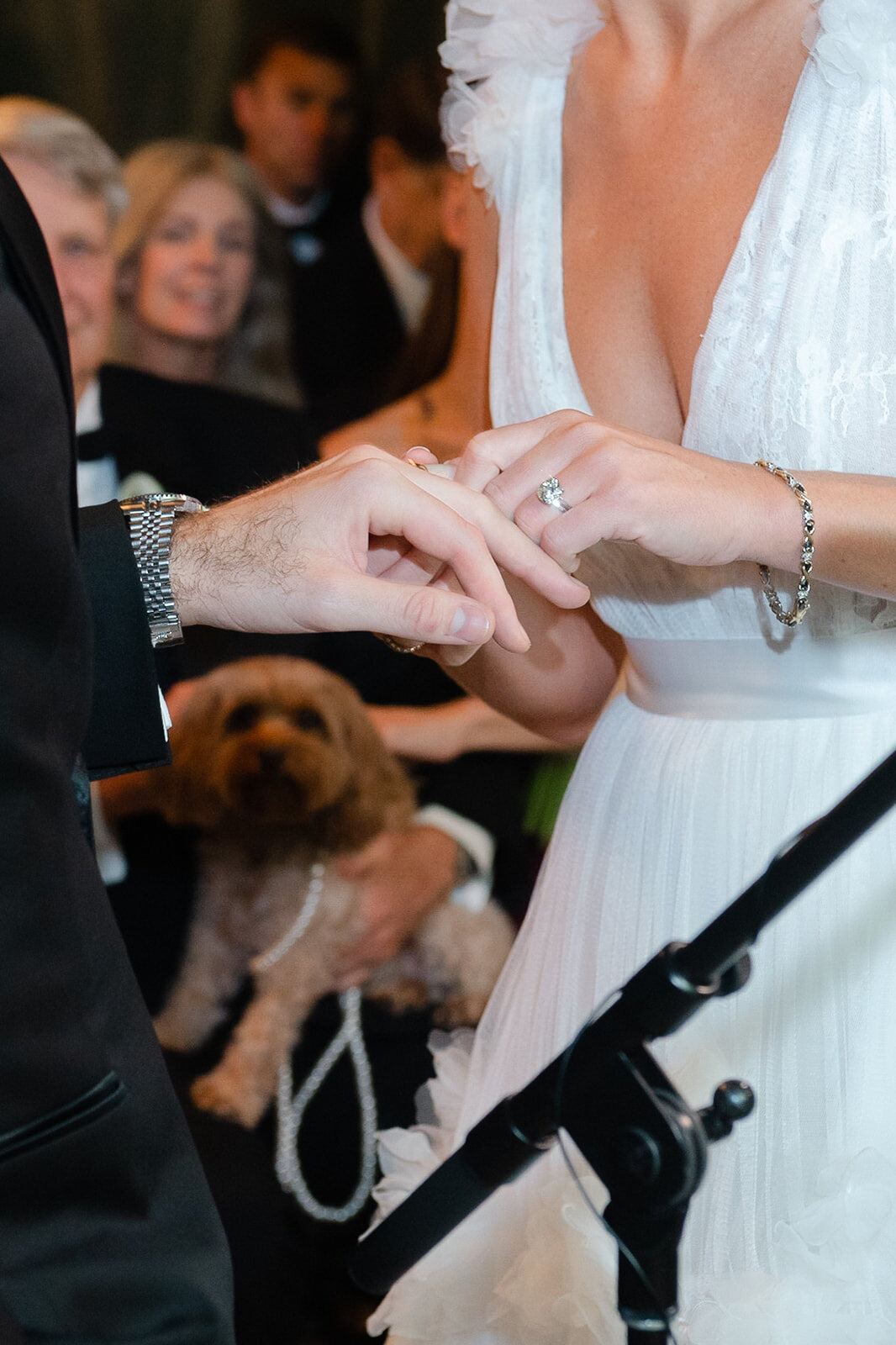 The ring exchange, with Penny close by