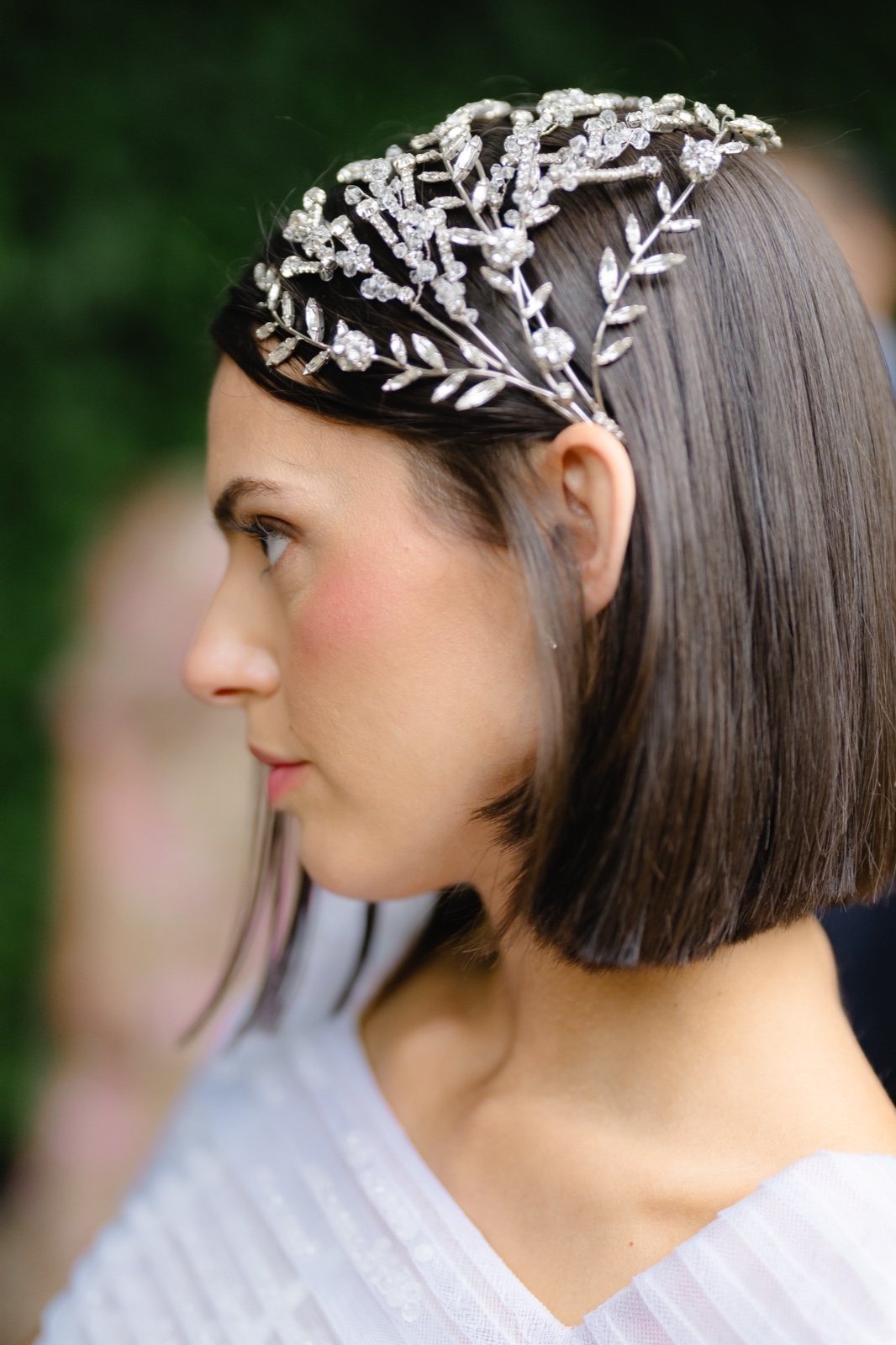 Daniella’s headpiece in profile