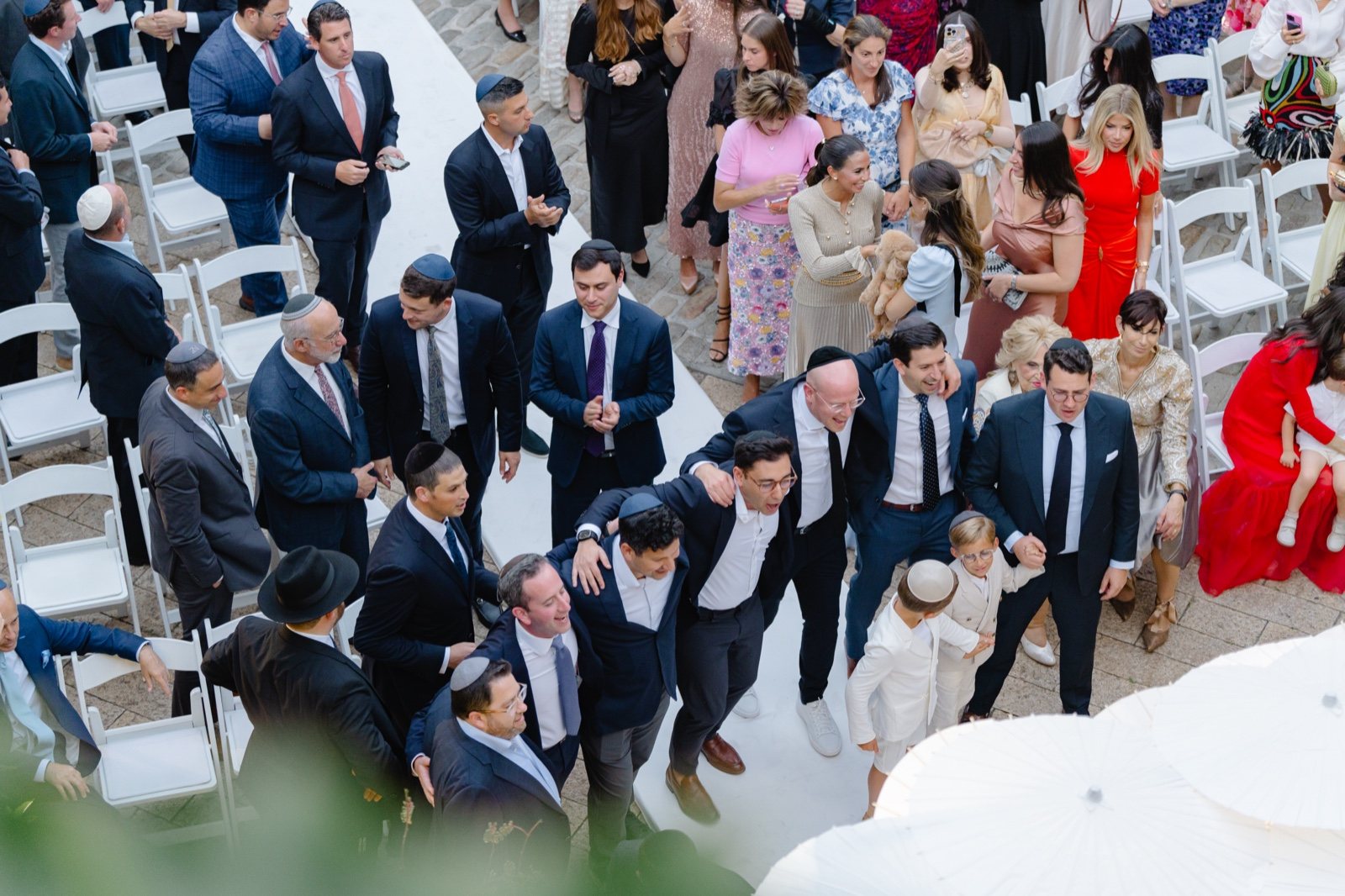 The guests celebrating