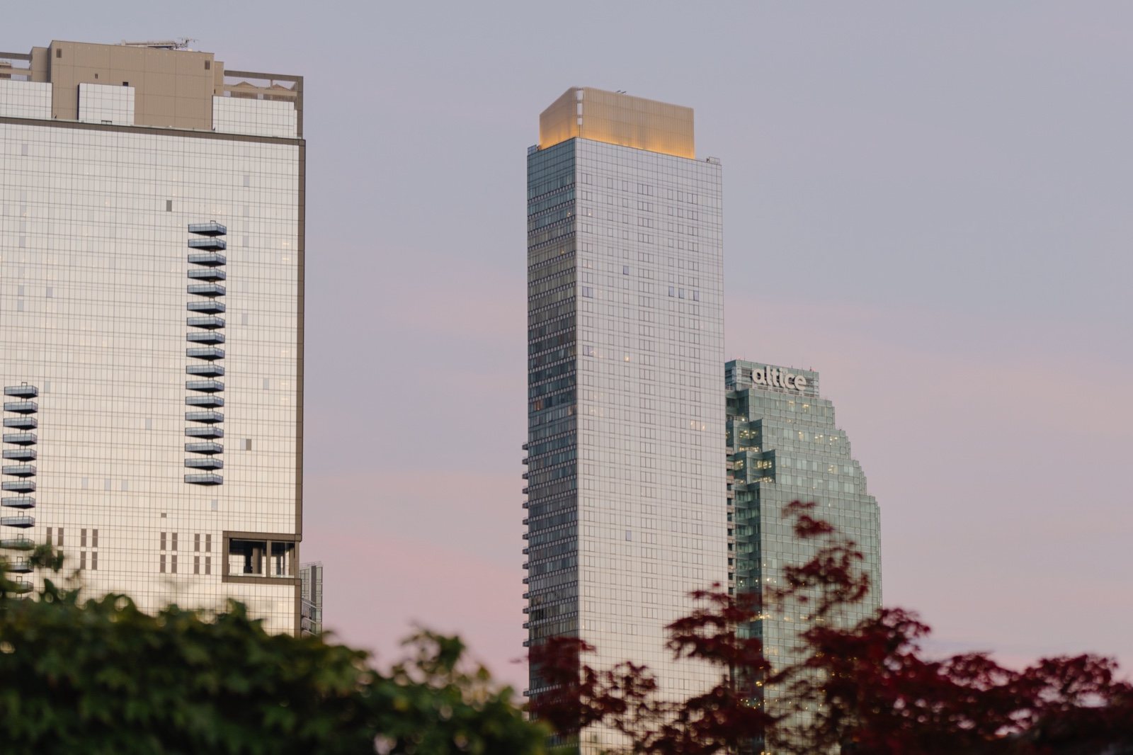 The city at dusk