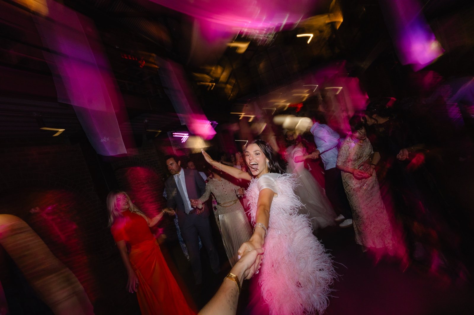 Up in the chairs for the hora