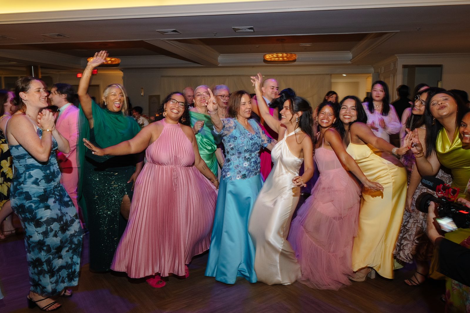 The reception at Dharma and Casey&rsquo;s Bear Brook Valley wedding