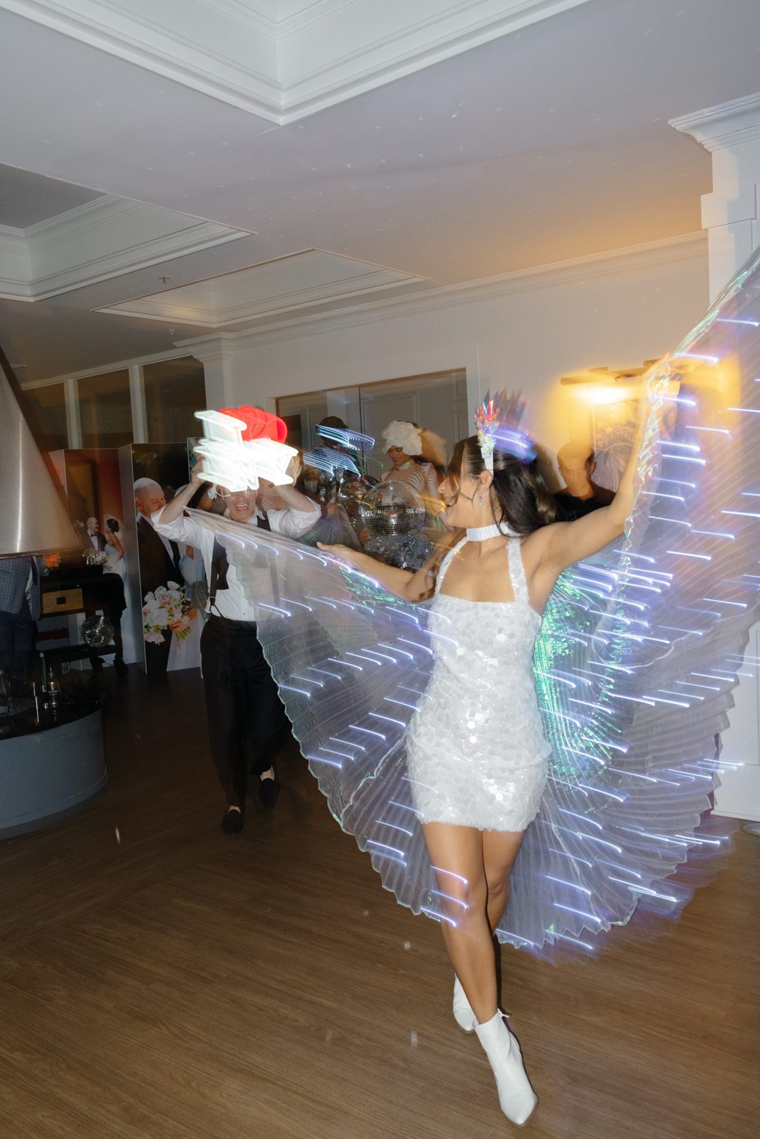 The reception at Dharma and Casey&rsquo;s Bear Brook Valley wedding