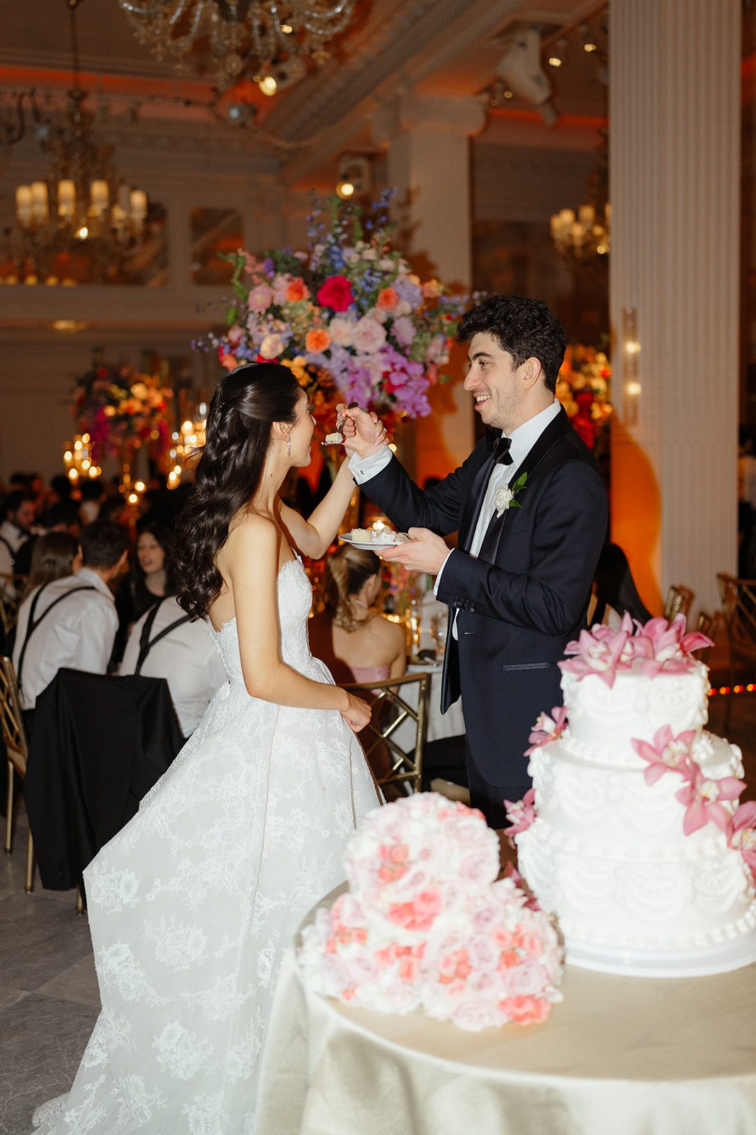 Smiles at the cake cutting