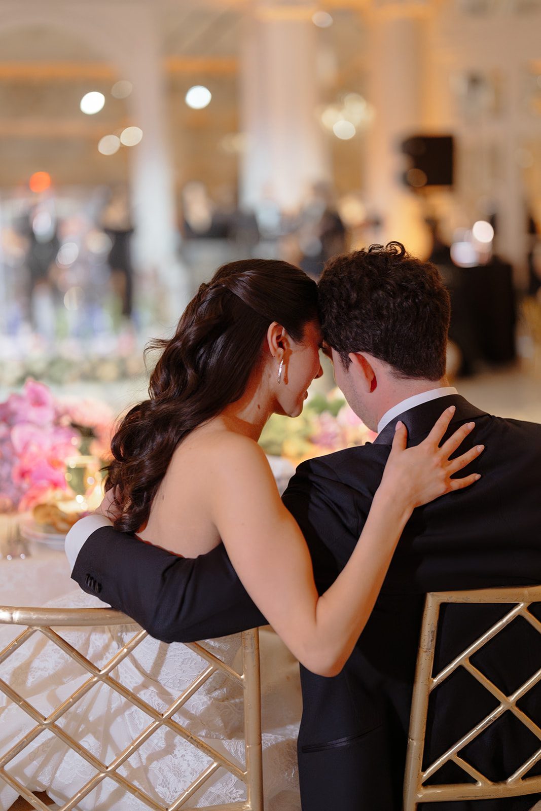 An embrace during the reception
