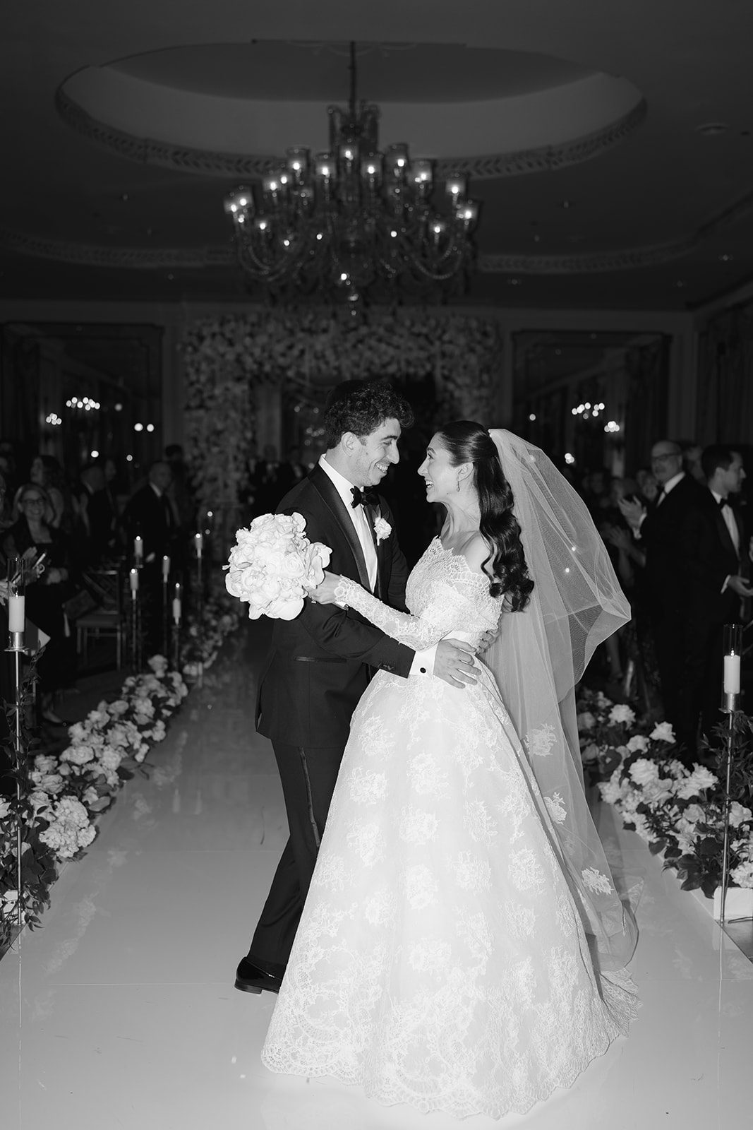 The recessional in black and white