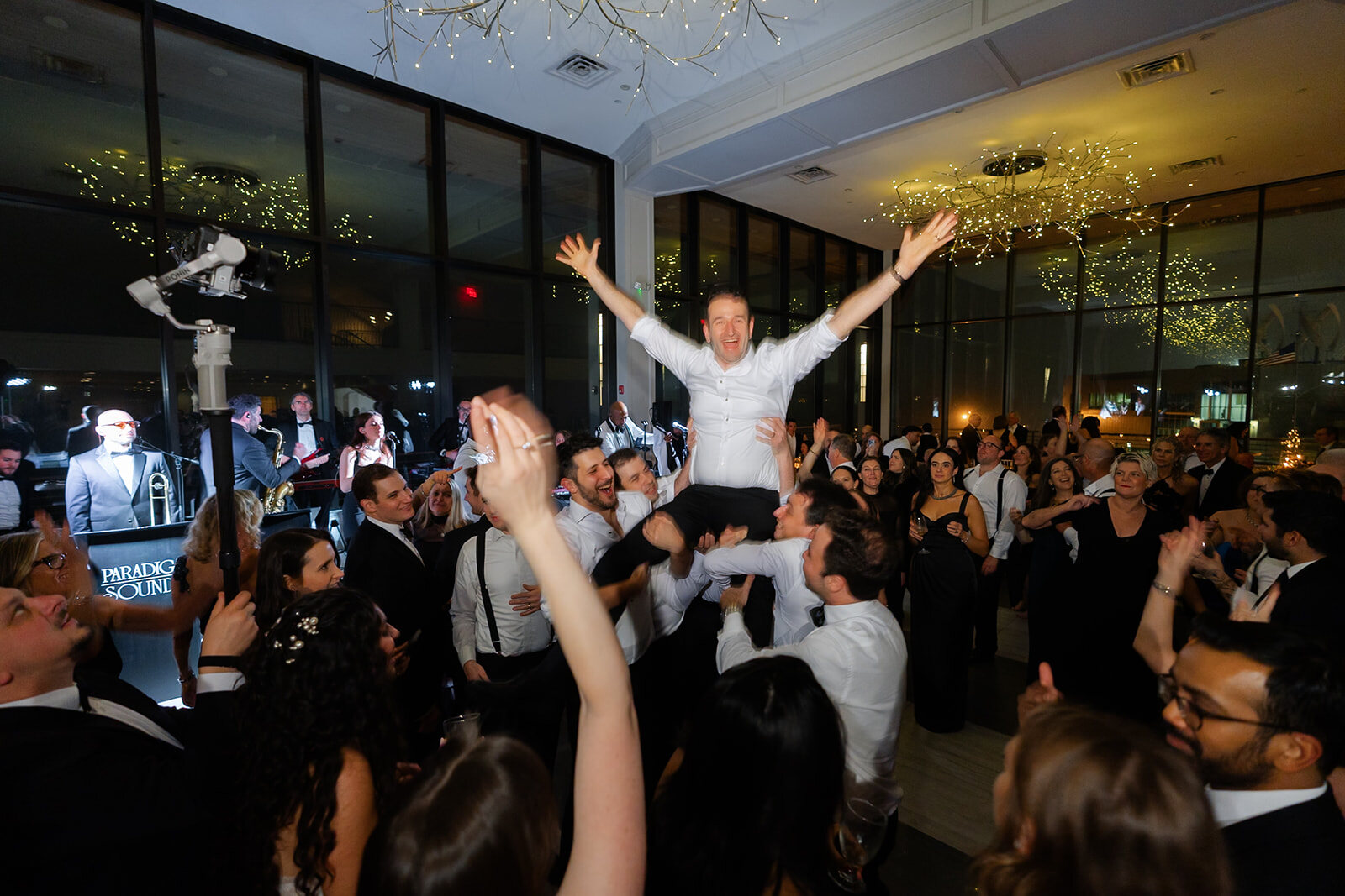 Ellie lifted above the dance floor