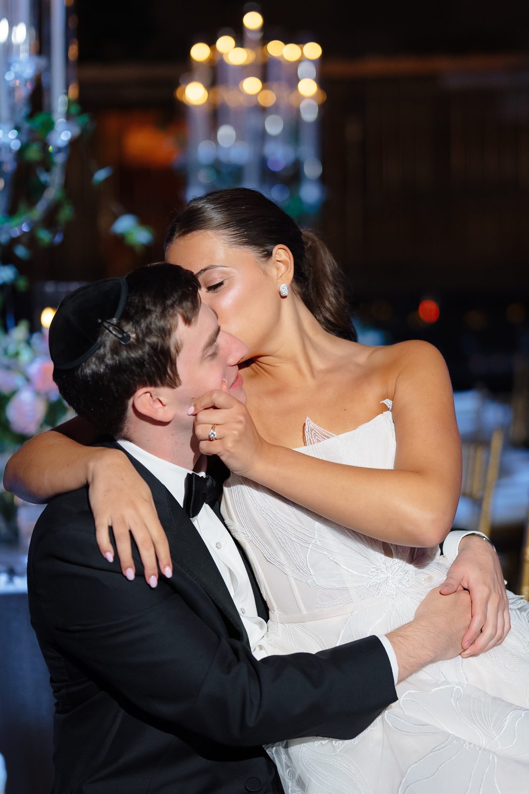 Jessie and Linus together on the dance floor at Gotham Hall