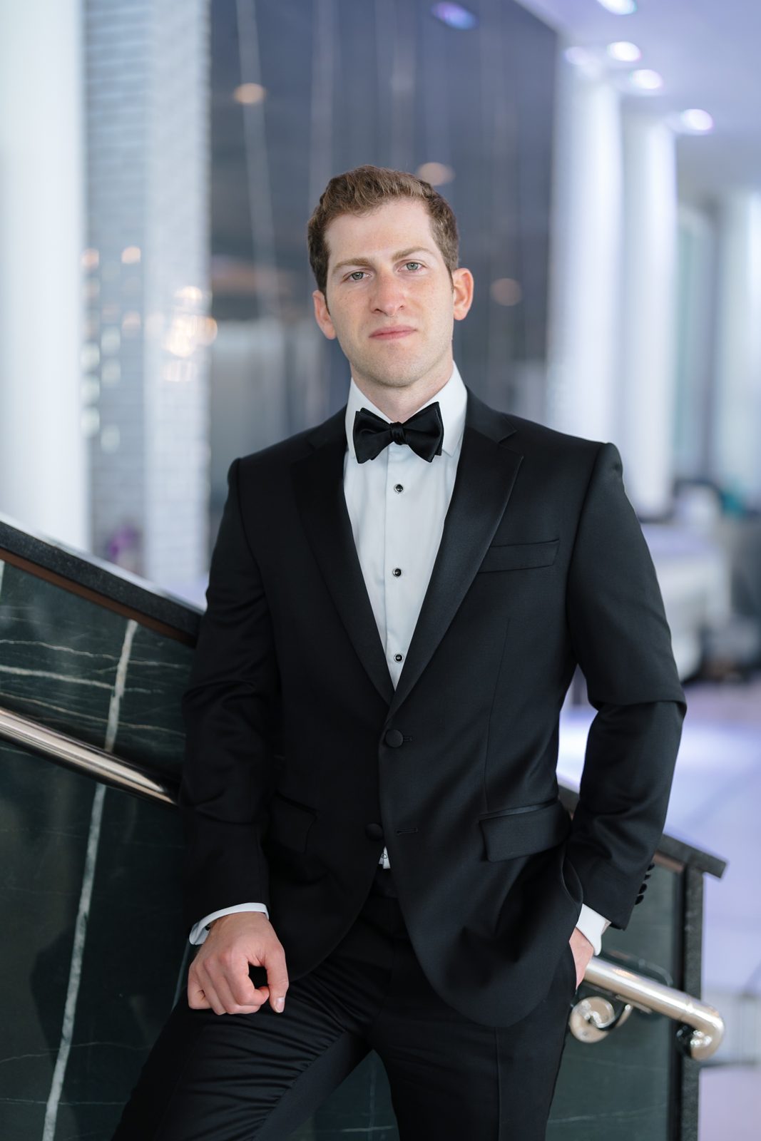 Jon in his tuxedo before the Greentree Country Club ceremony