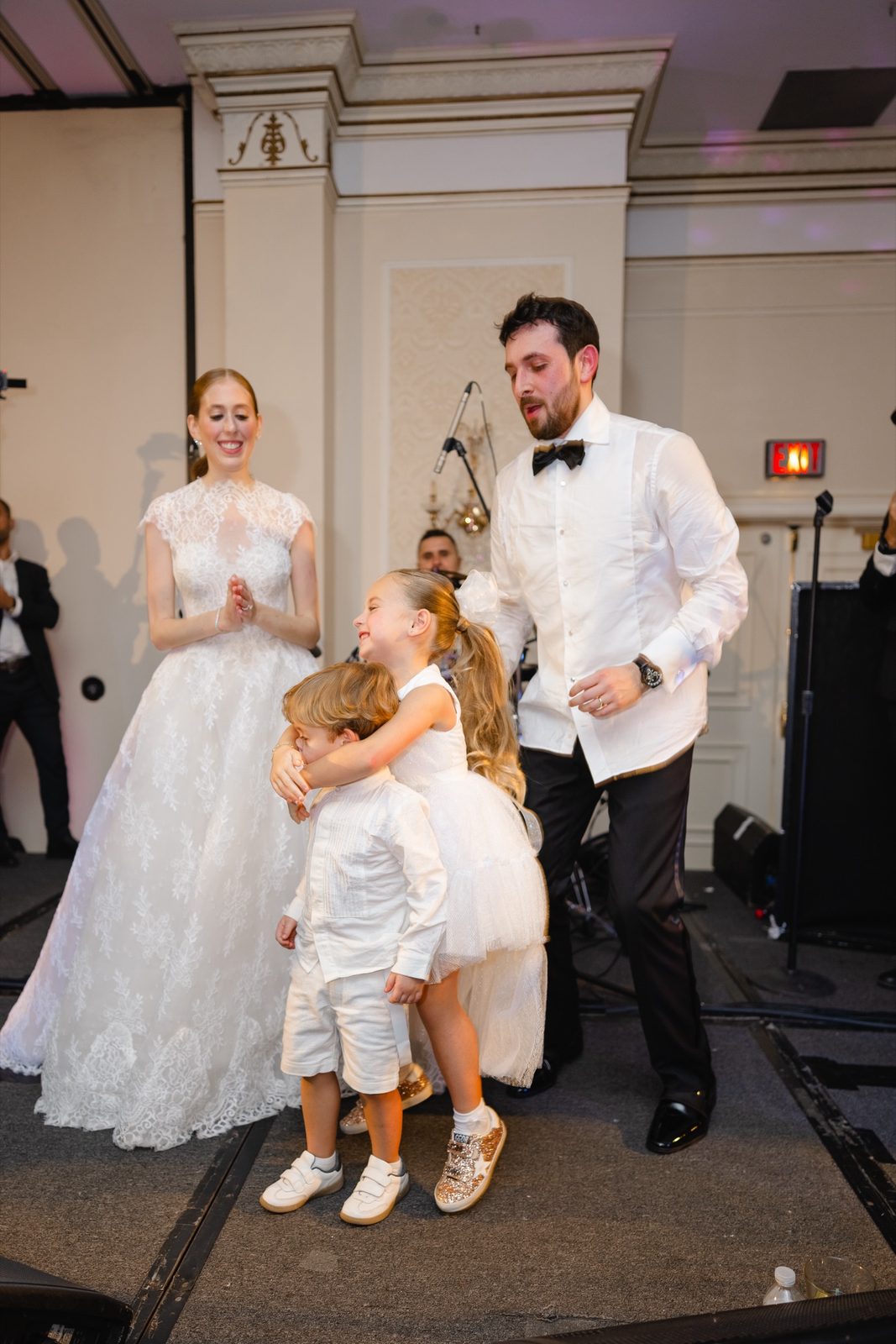 Haley and Evan celebrating on the dance floor
