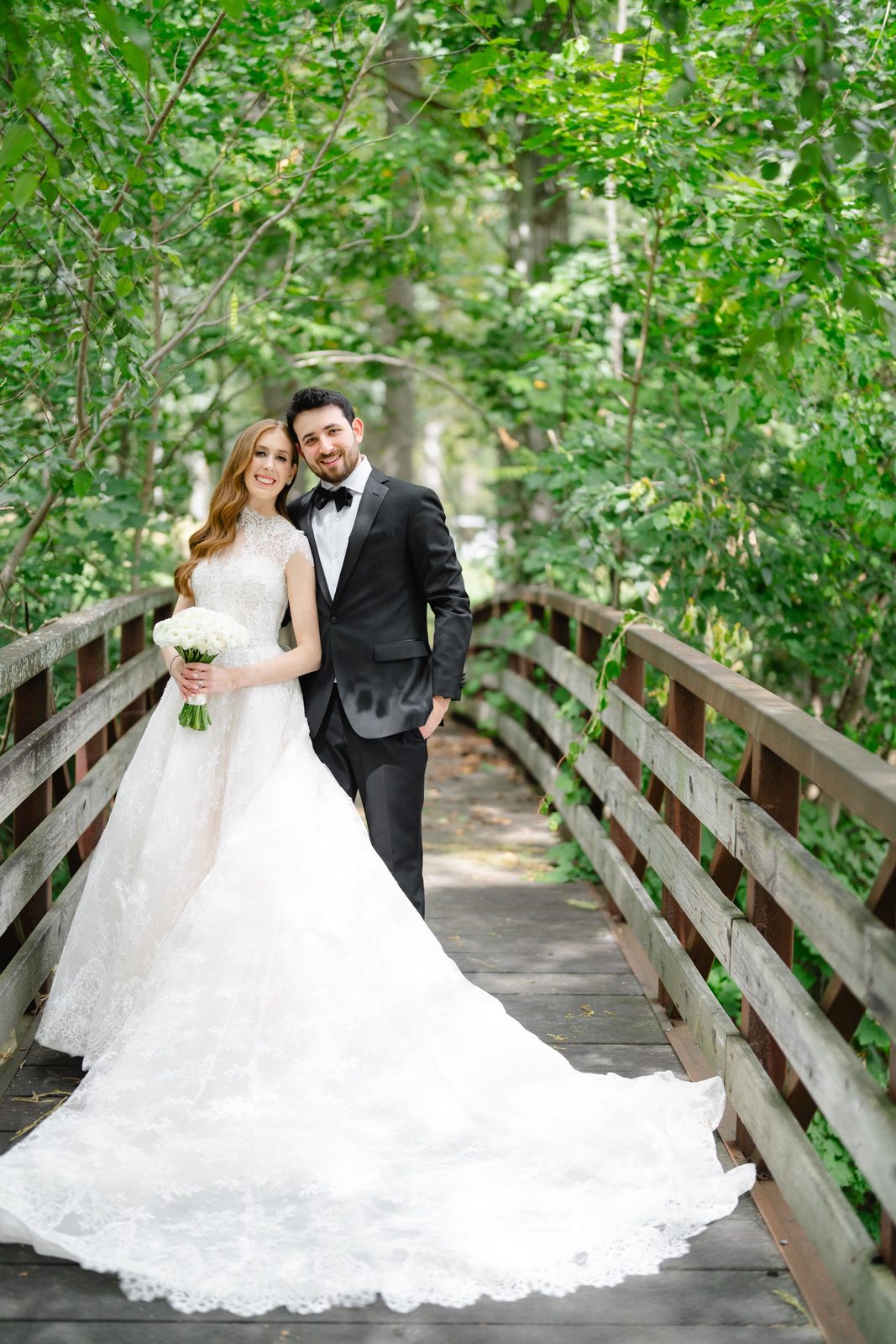 Haley and Evan together on the footbridge