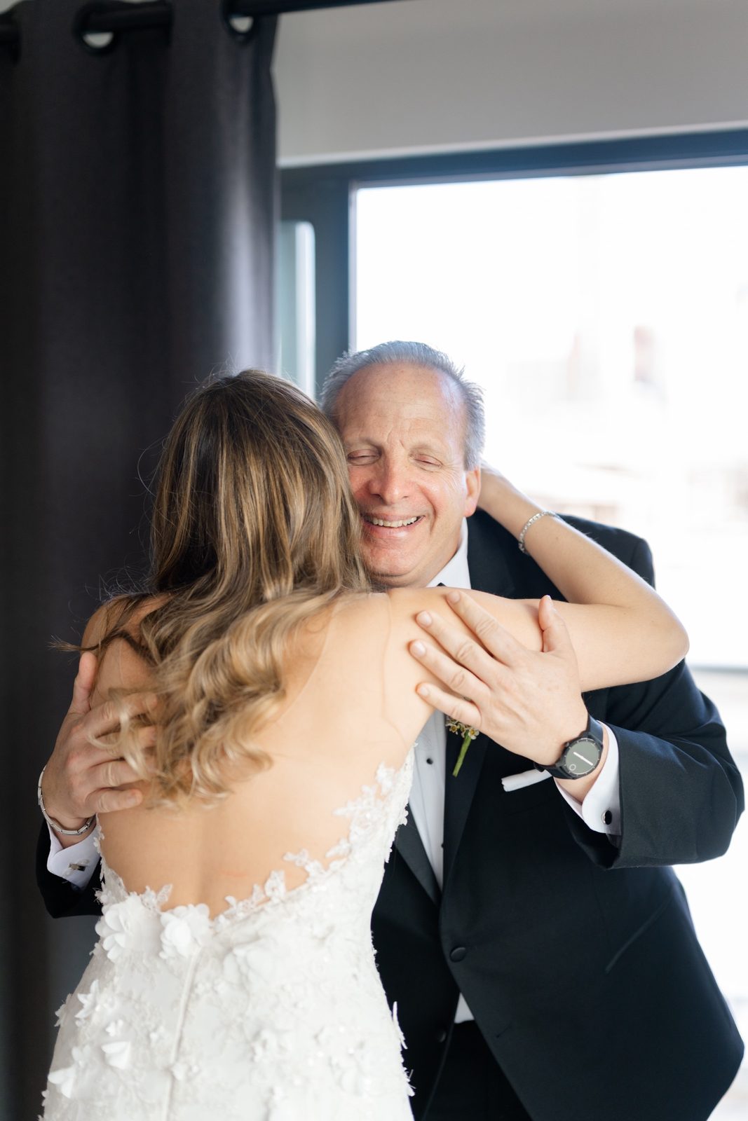 A hug before the ceremony