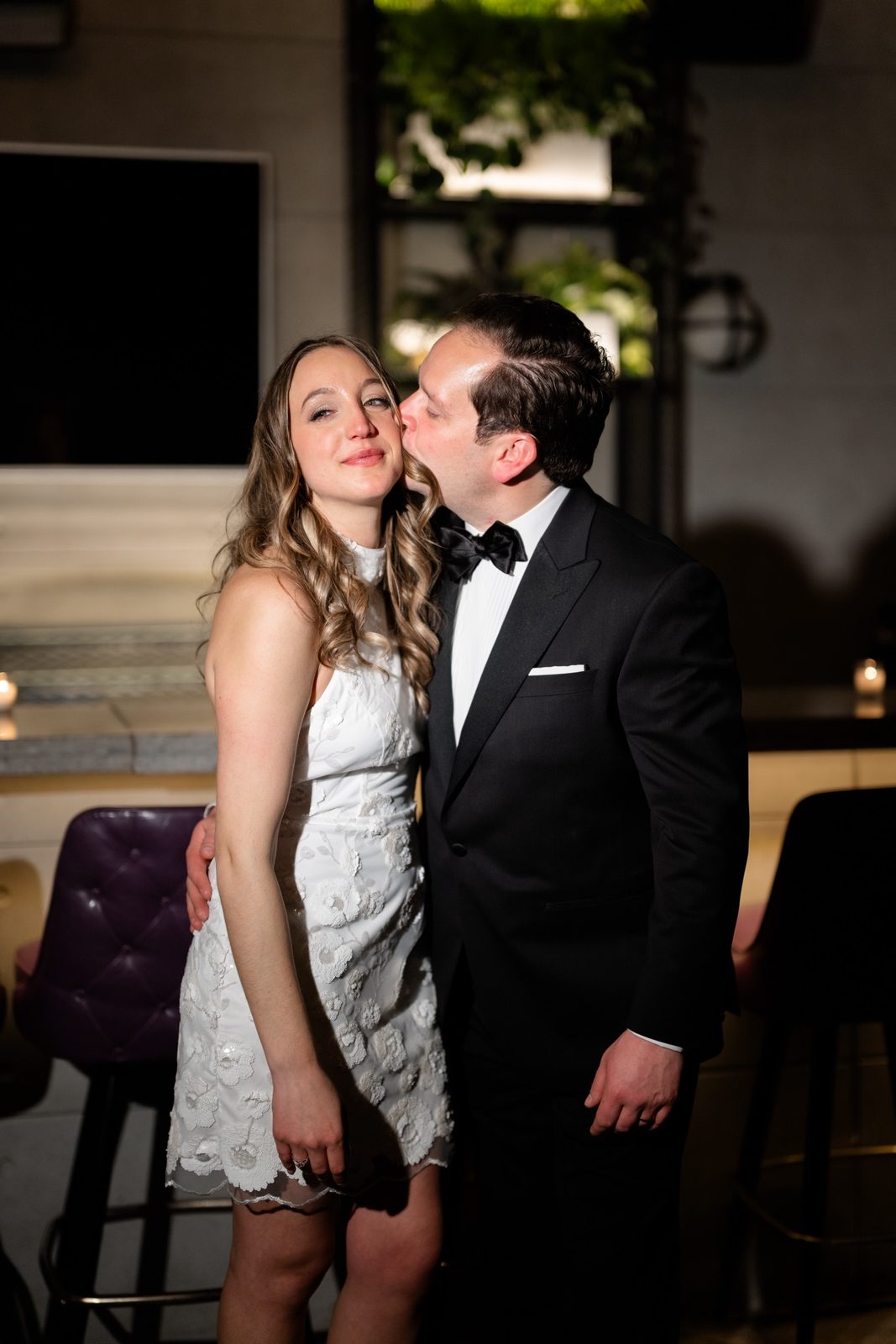A late-night kiss