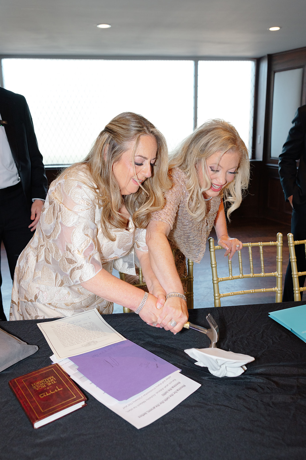 The bedeken and tisch at Rebecca and Phil’s wedding at The Lannin, moments of song and family