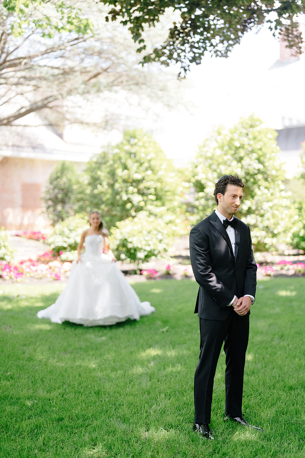 Rebecca and Phil during their couple session on their wedding day