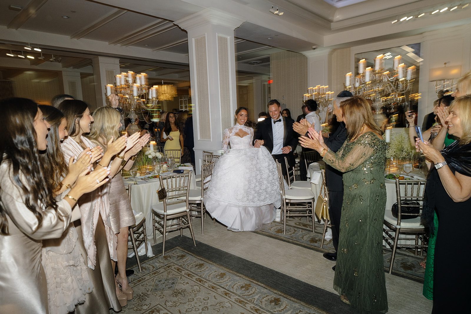 Rosalie enters the ballroom reception at Edgewood Country Club
