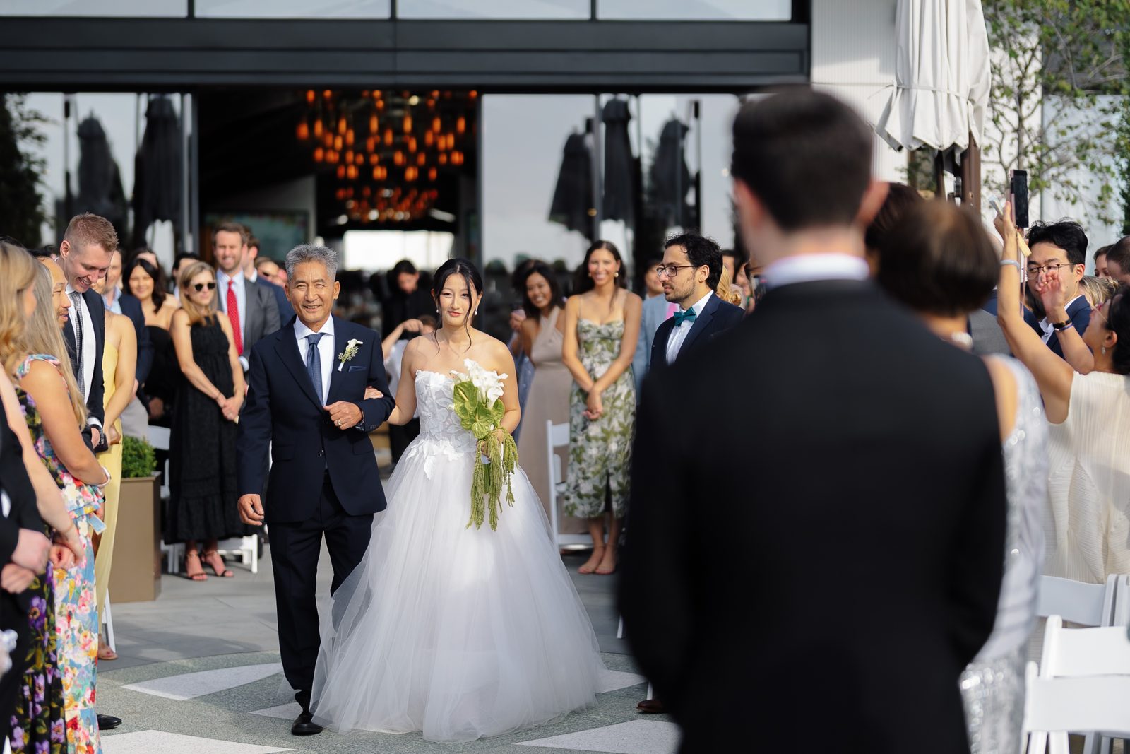 Rooftop garden ceremony at Le Jardin sur Madison, New York