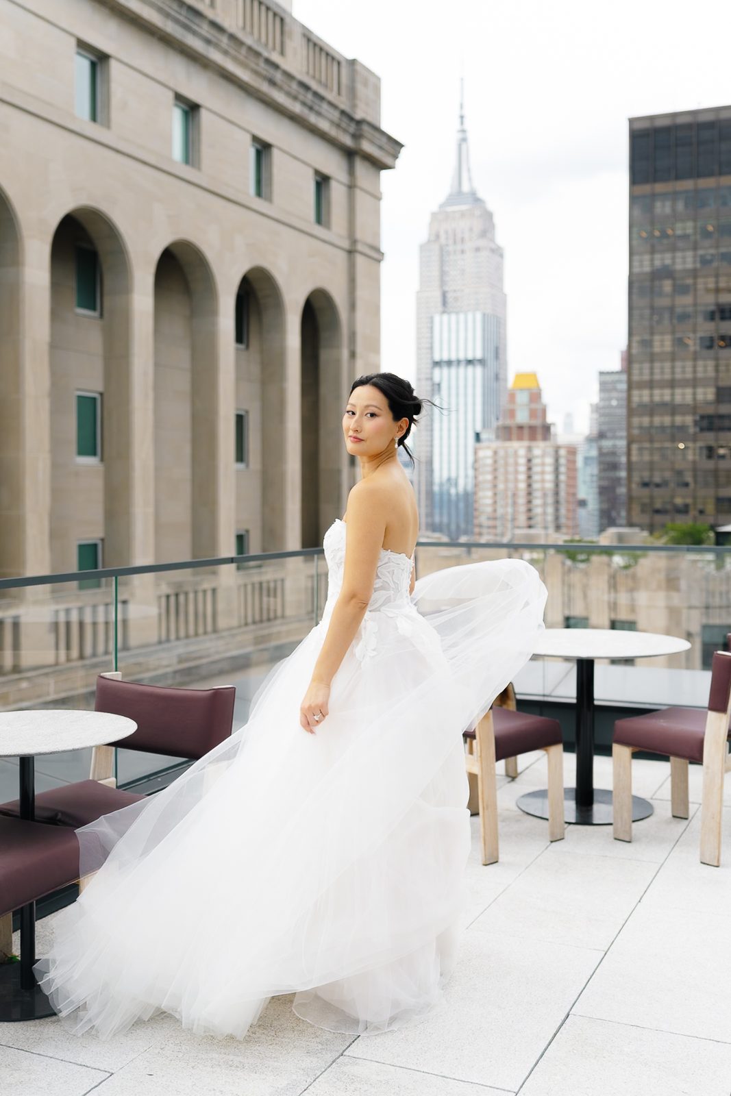 Rooftop garden ceremony at Le Jardin sur Madison, New York