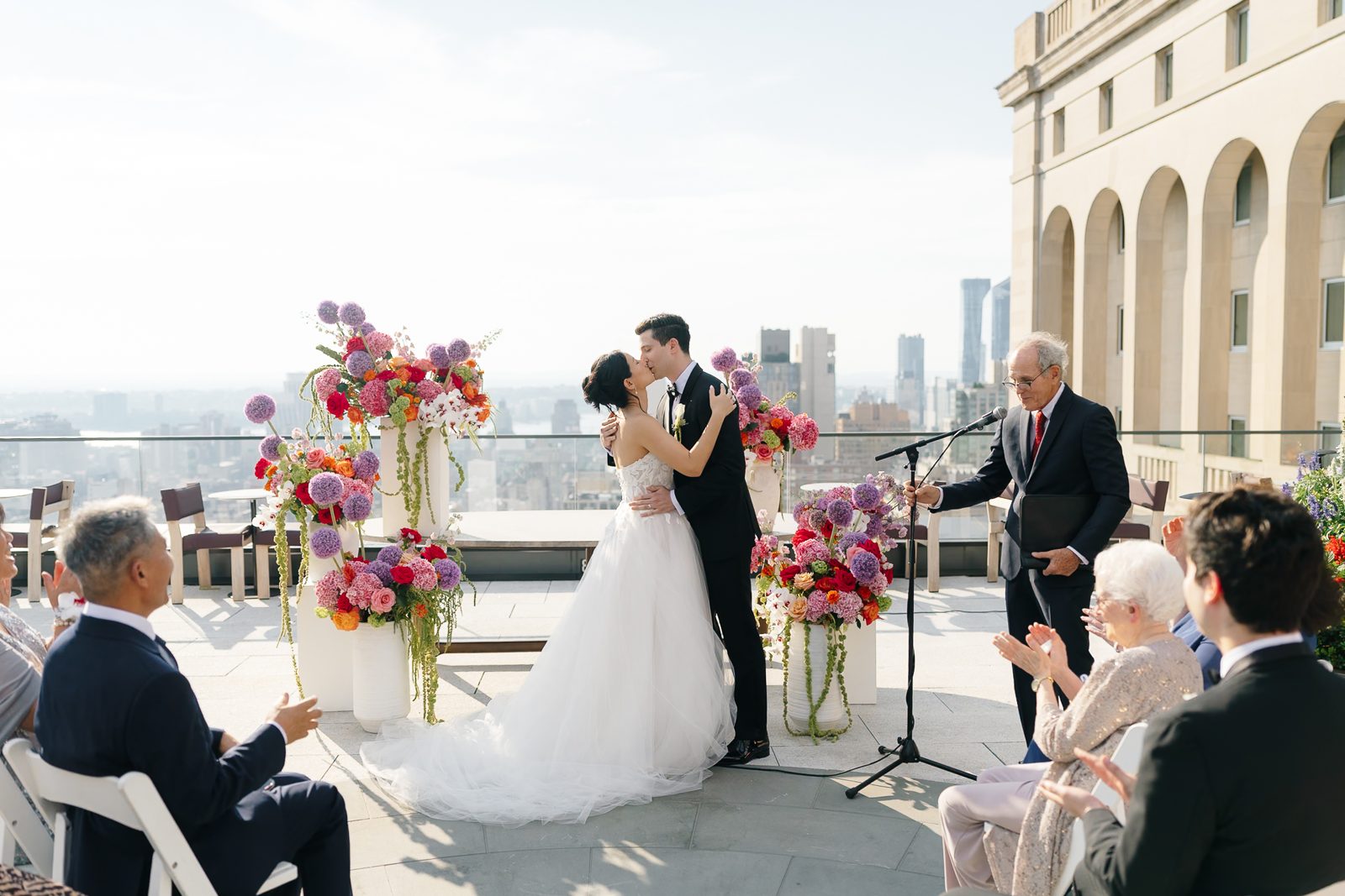 Rooftop garden ceremony at Le Jardin sur Madison, New York