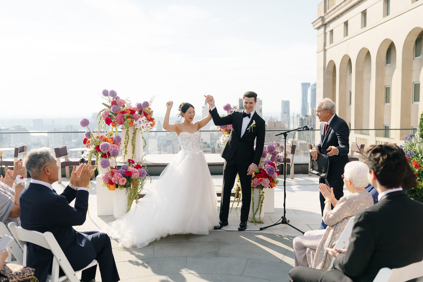 Rooftop garden ceremony at Le Jardin sur Madison, New York