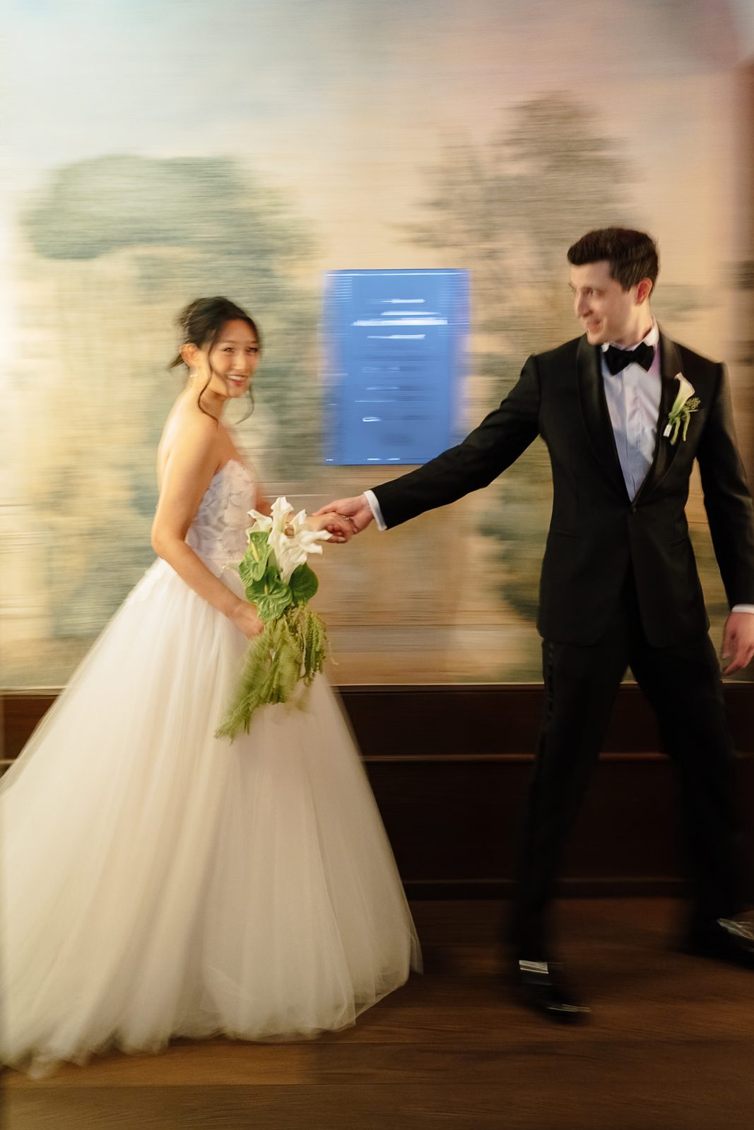 Bride and groom portraits in Madison Square Park and NoMad, New York City