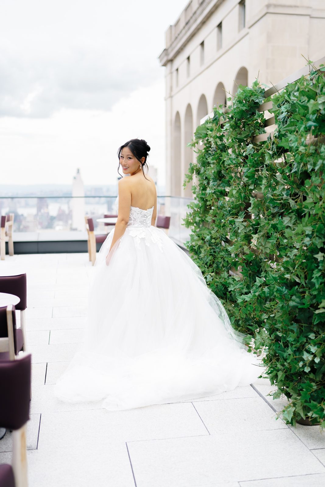 Bride and groom portraits in Madison Square Park and NoMad, New York City
