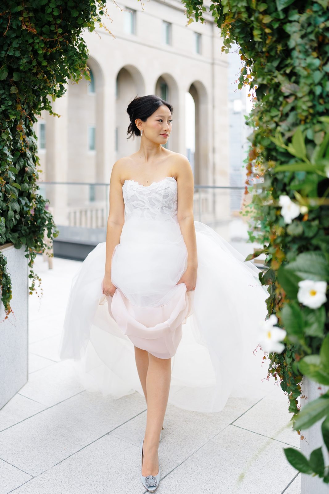 Bride and groom portraits in Madison Square Park and NoMad, New York City