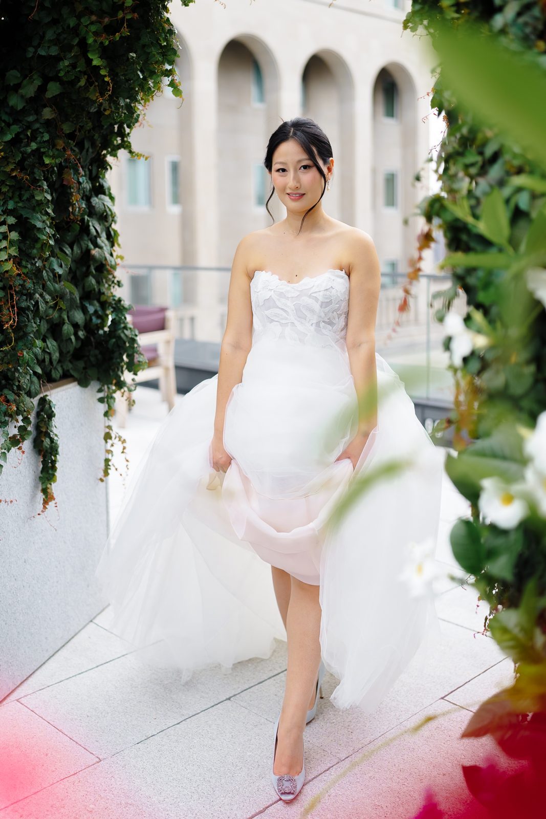 Bride and groom portraits in Madison Square Park and NoMad, New York City