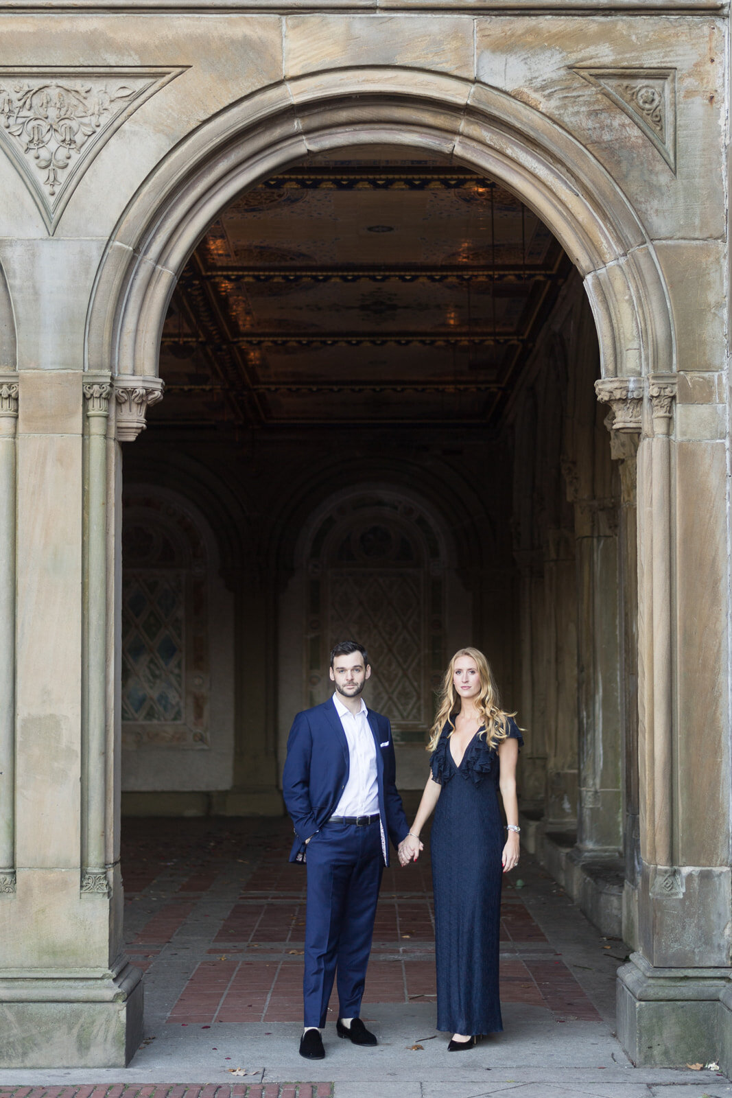 Engagement portraits in soft neutral tones