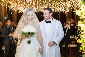 Joyful recessional at a Jewish wedding inside the Liberty Warehouse, Brooklyn
